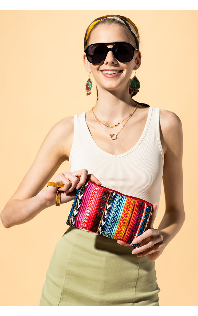 Spectrum Stripe Clutch