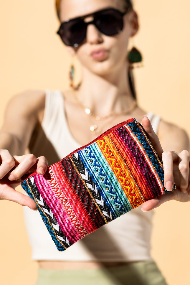 Spectrum Stripe Clutch