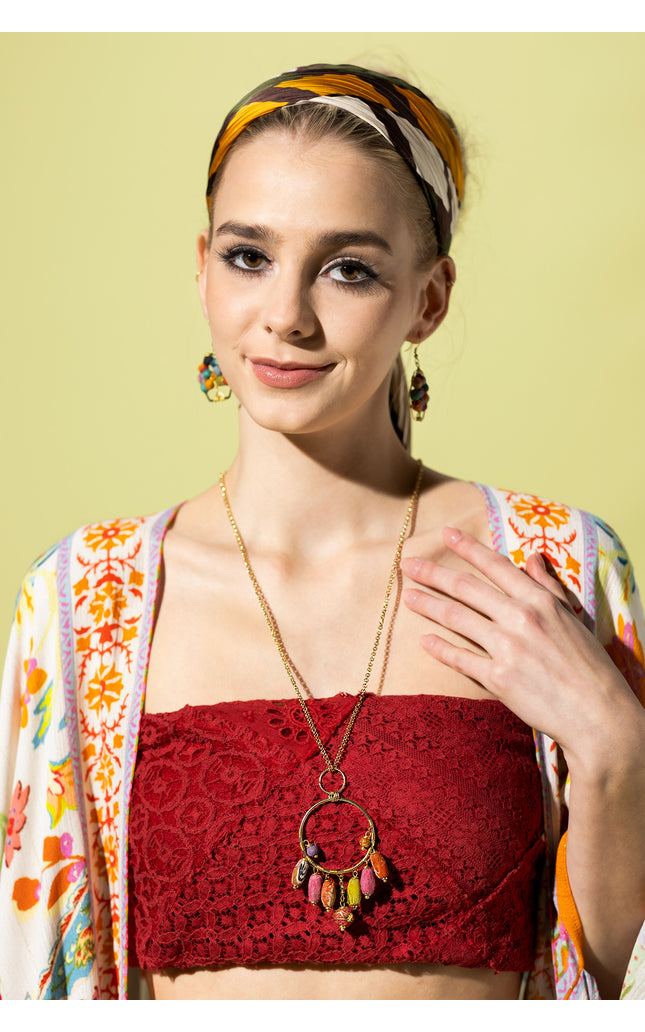 Colorful Ring Pendant Necklace