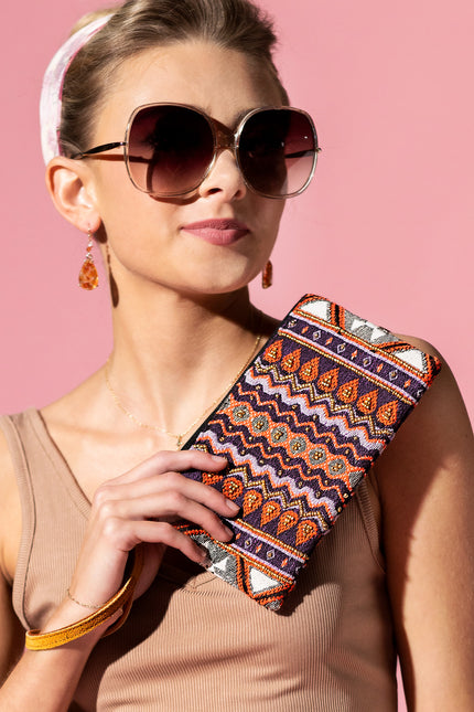 Purple Passion Chevron Clutch