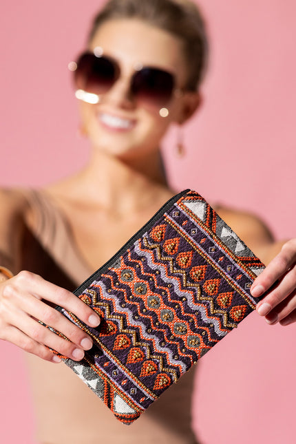 Purple Passion Chevron Clutch