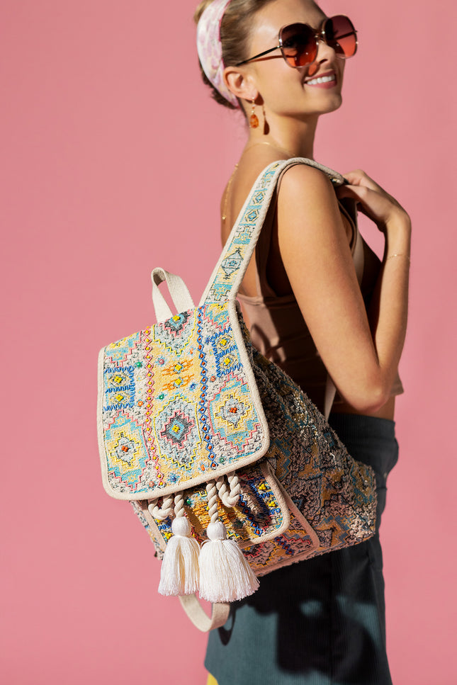 Sunrise Mosaic Bohemian Backpack