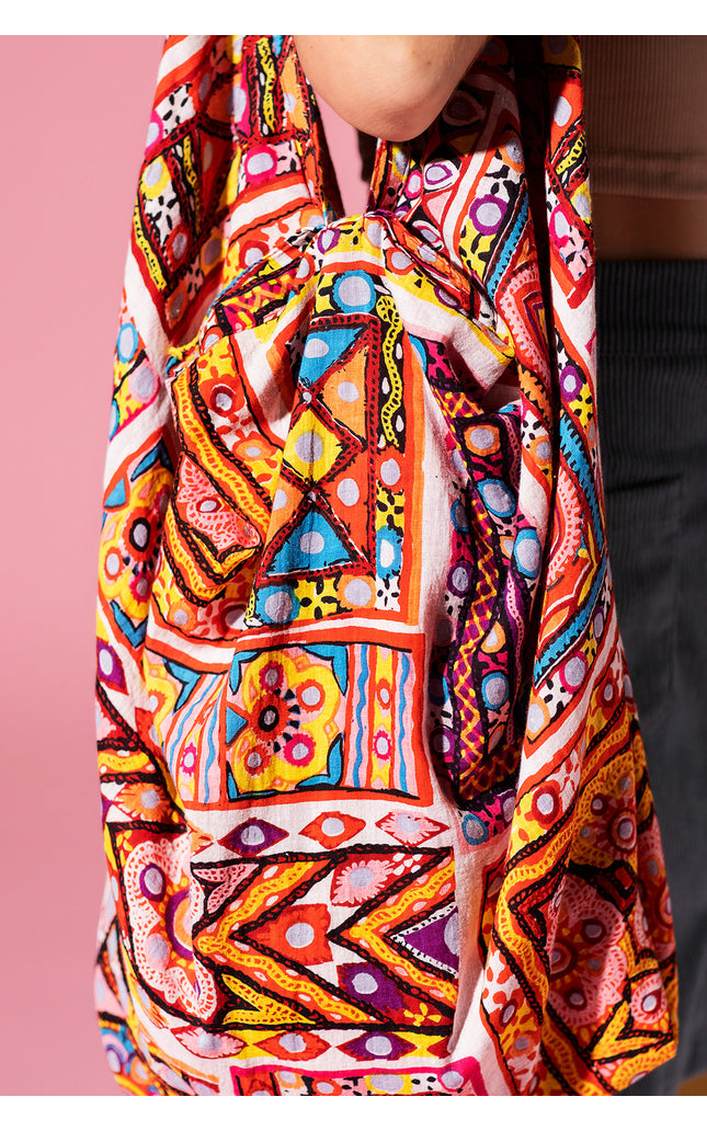 Ethnic Tile Hobo Bag