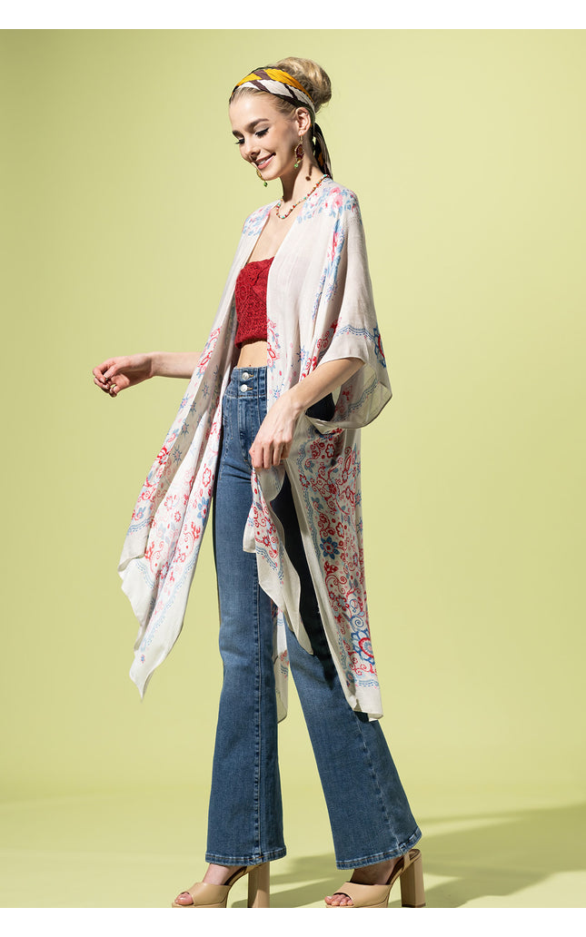 Royal Botanic Jacquard Kimono