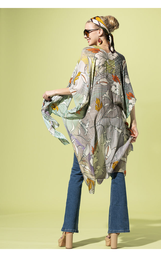 Serene Garden Boho Kimono