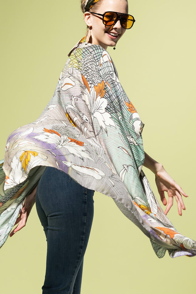 Serene Garden Boho Kimono