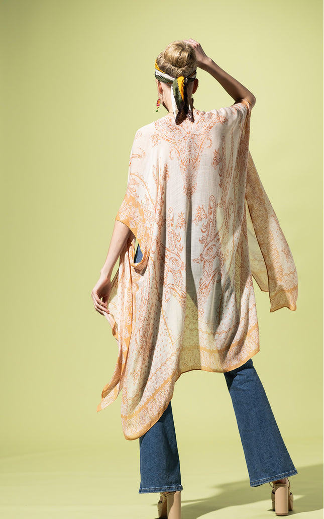 Apricot Paisley Kimono