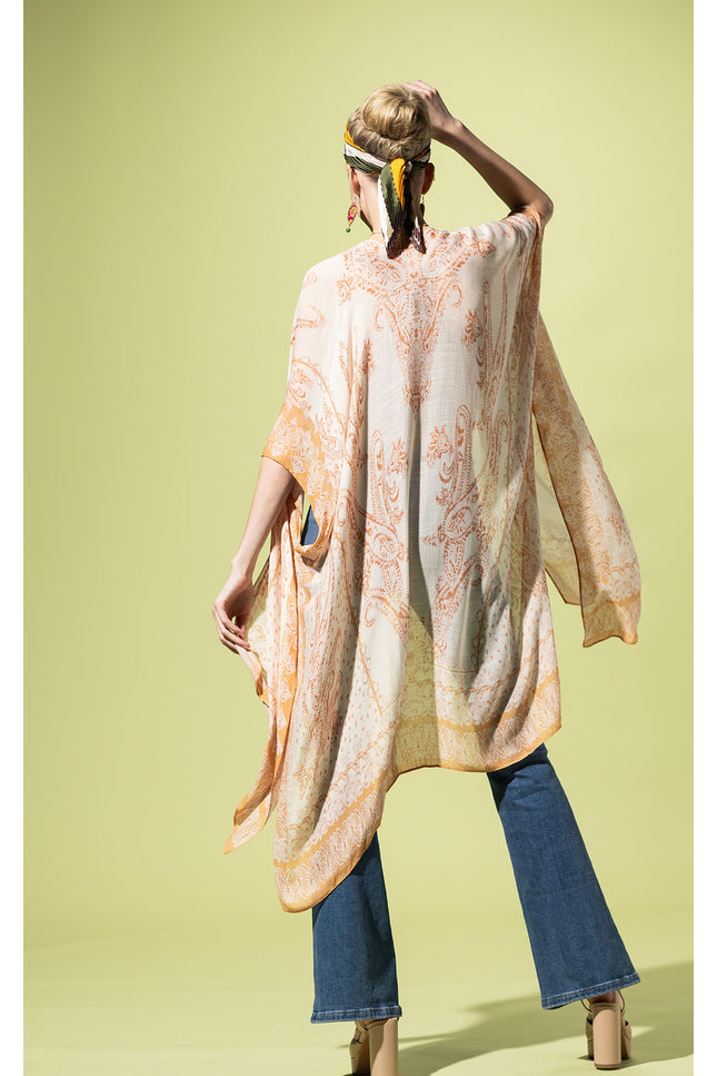 Apricot Paisley Kimono