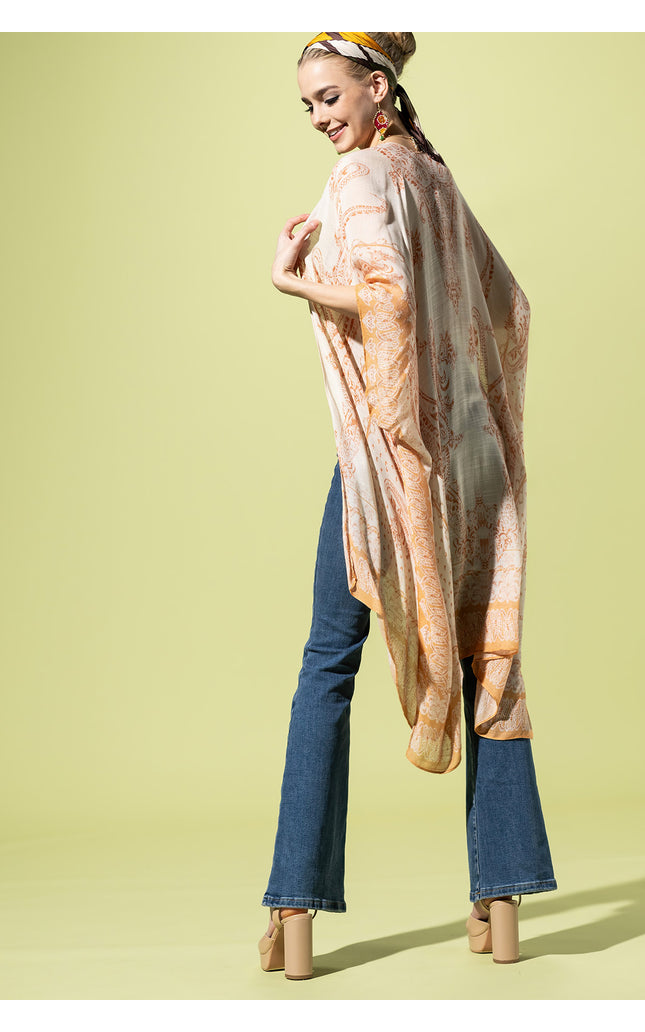 Apricot Paisley Kimono