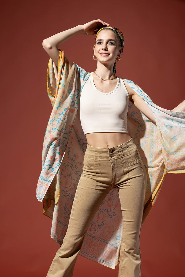 Mandala Melody Gradient Kimono