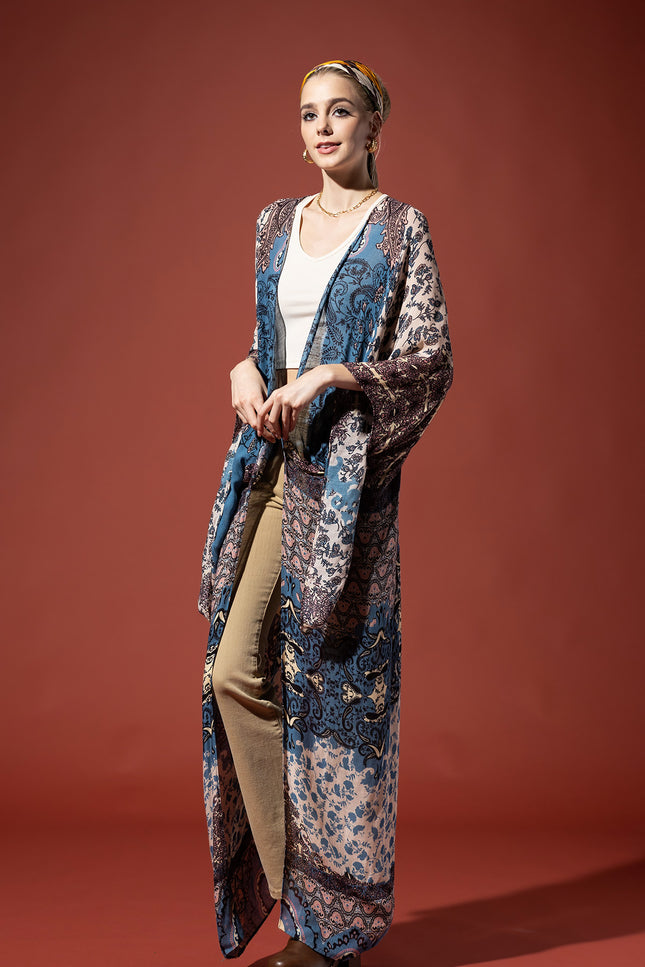 Celestial Grace Duster Kimono