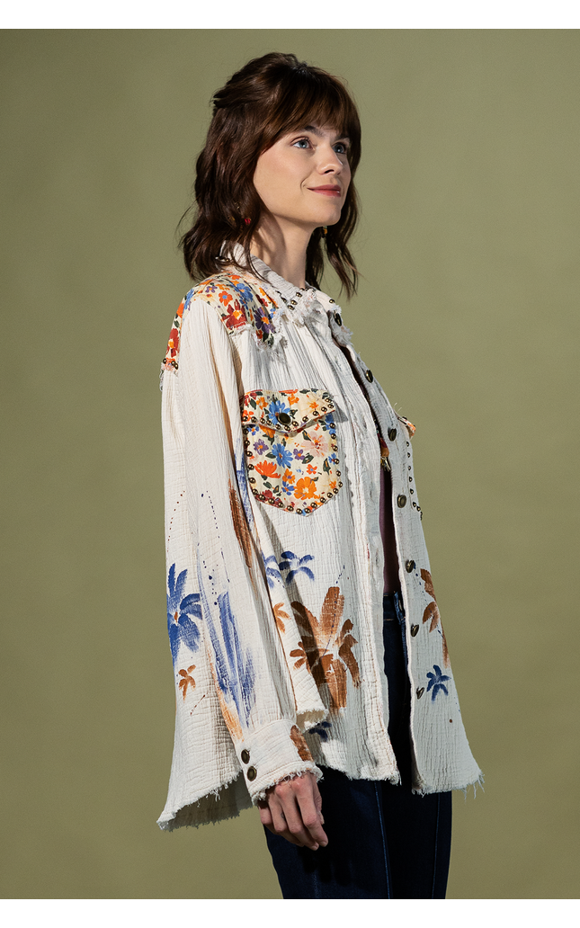 Studio Days Paint Splatter Button-Up