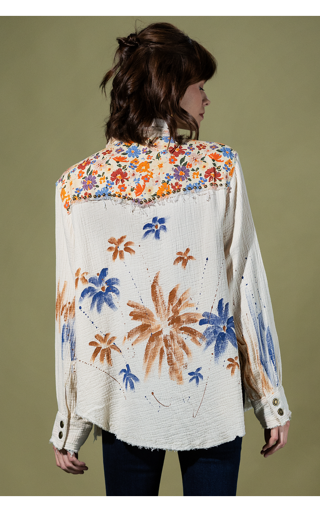 Studio Days Paint Splatter Button-Up