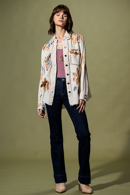 Studio Days Paint Splatter Button-Up