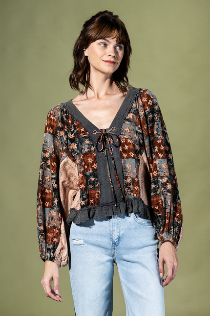 Wildflower Lace Floral Ruffle Top