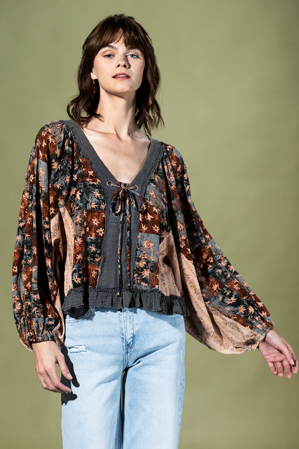 Wildflower Lace Floral Ruffle Top