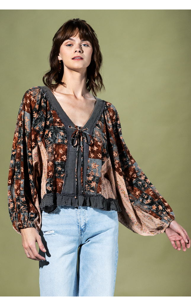 Wildflower Lace Floral Ruffle Top