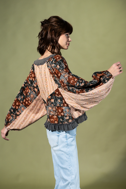 Wildflower Lace Floral Ruffle Top