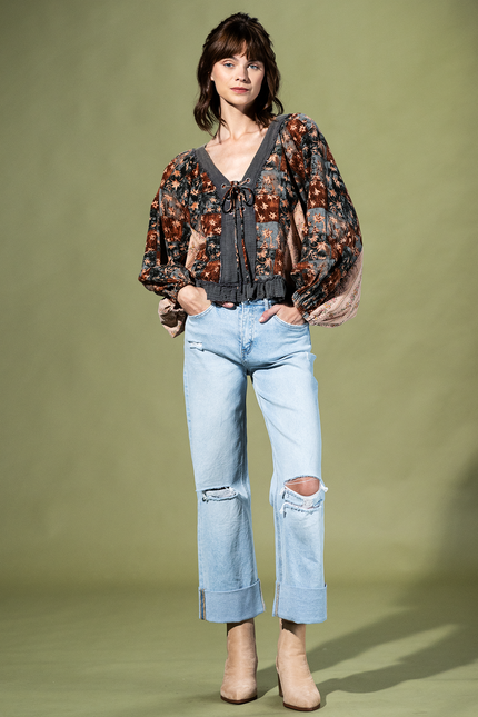 Wildflower Lace Floral Ruffle Top