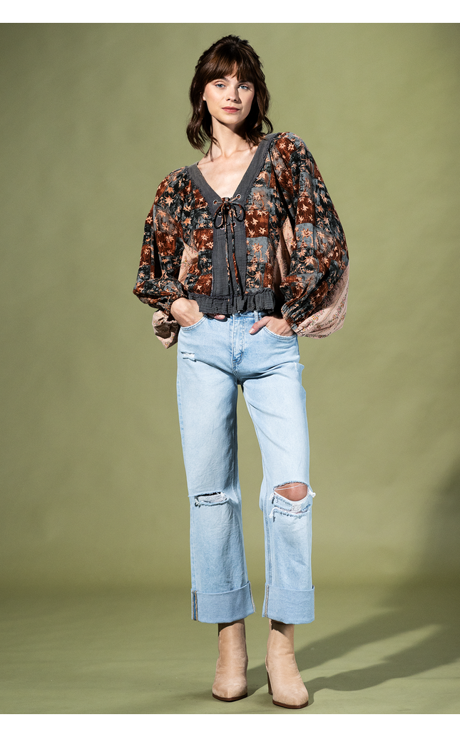 Wildflower Lace Floral Ruffle Top