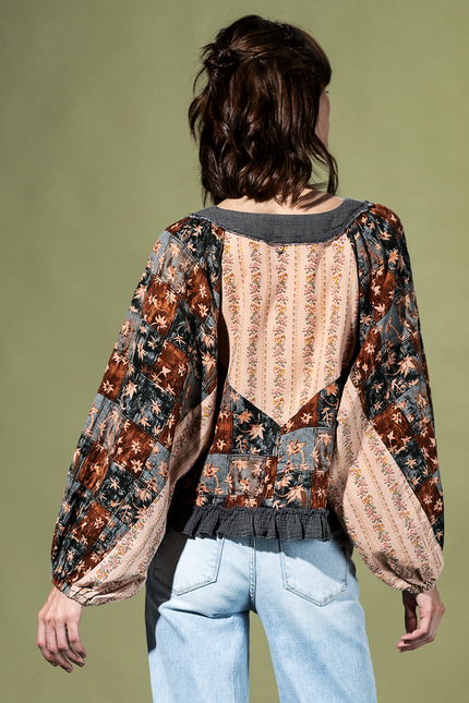 Wildflower Lace Floral Ruffle Top