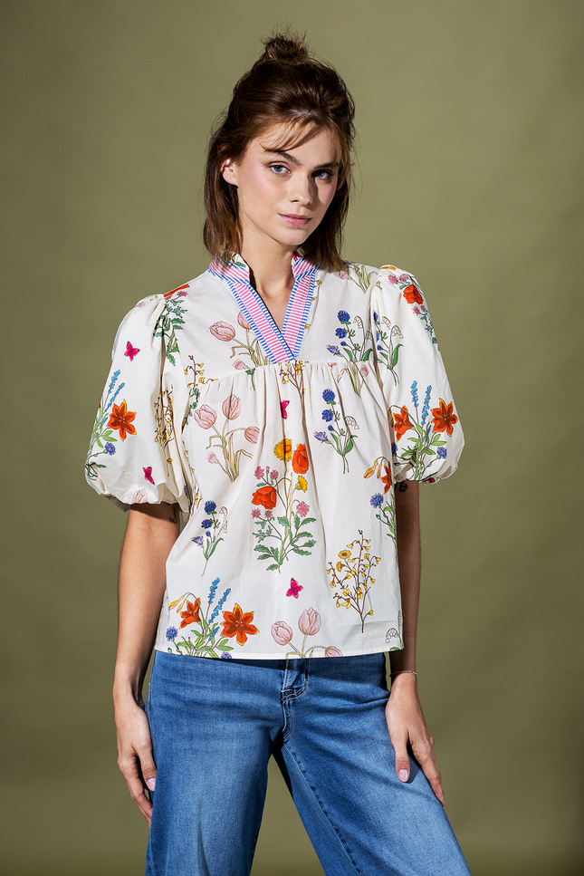 Wildflower Waltz Puff Sleeve Top