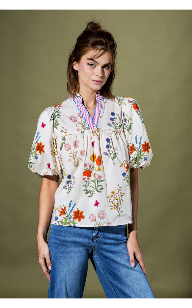 Wildflower Waltz Puff Sleeve Top
