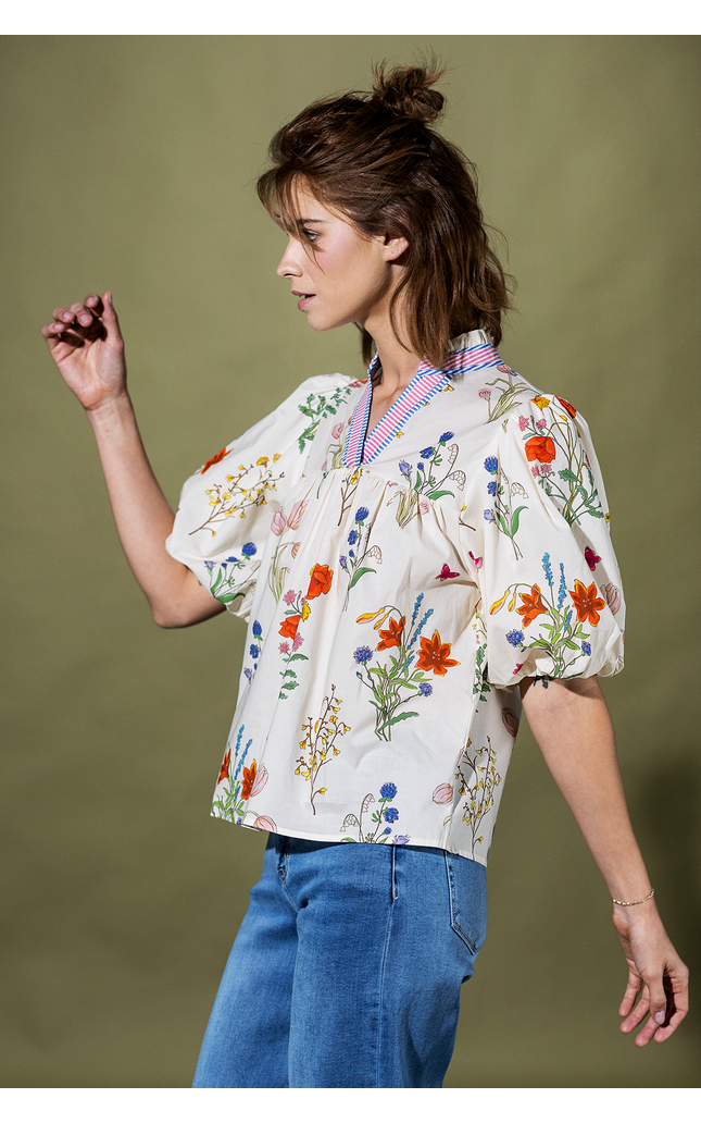 Wildflower Waltz Puff Sleeve Top
