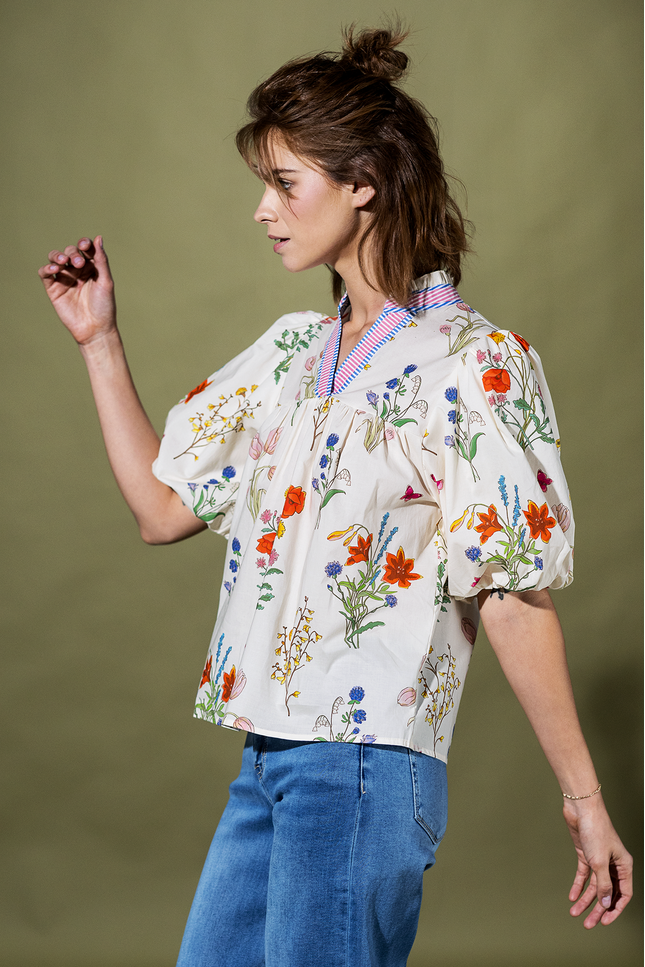 Wildflower Waltz Puff Sleeve Top