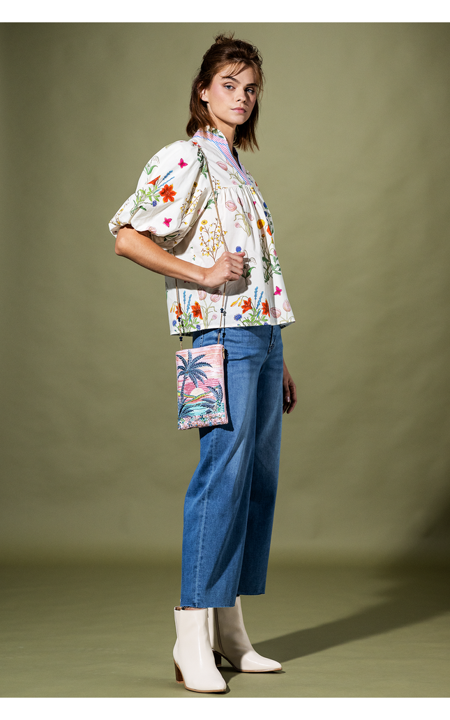 Retro Tide Beaded Crossbody Bag