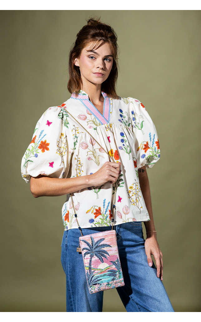 Retro Tide Beaded Crossbody Bag