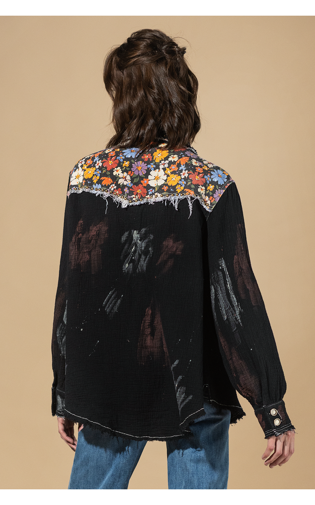 Studio Days Paint Splatter Button-Up