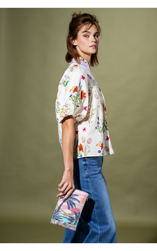 Retro Tide Beaded Crossbody Bag