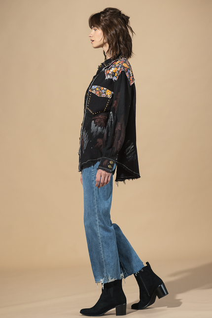 Studio Days Paint Splatter Button-Up