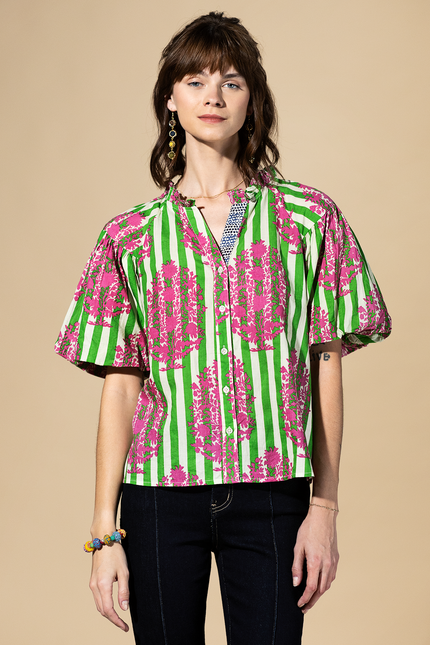 Palm Parade Striped Top