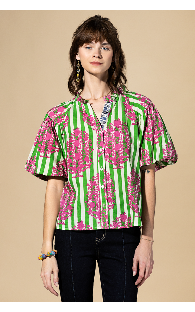 Palm Parade Striped Top
