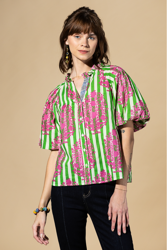 Palm Parade Striped Top