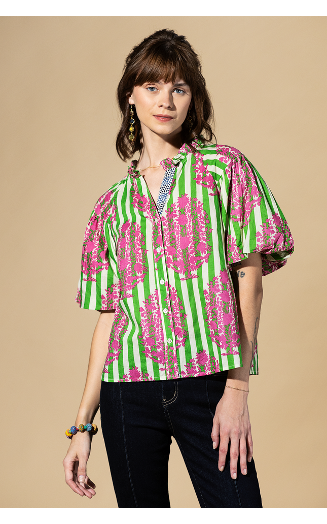 Palm Parade Striped Top