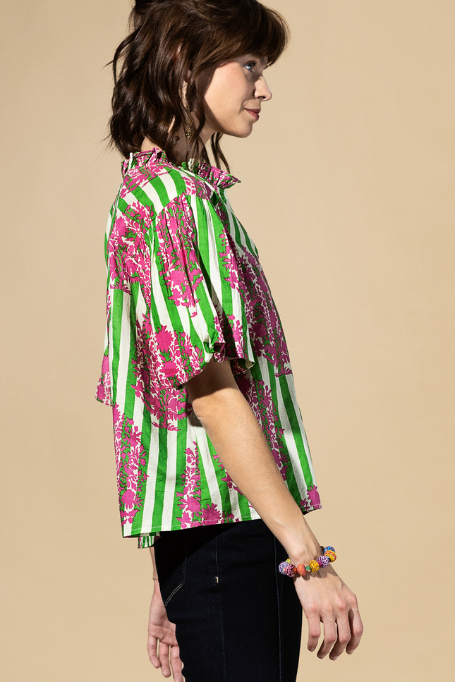 Palm Parade Striped Top