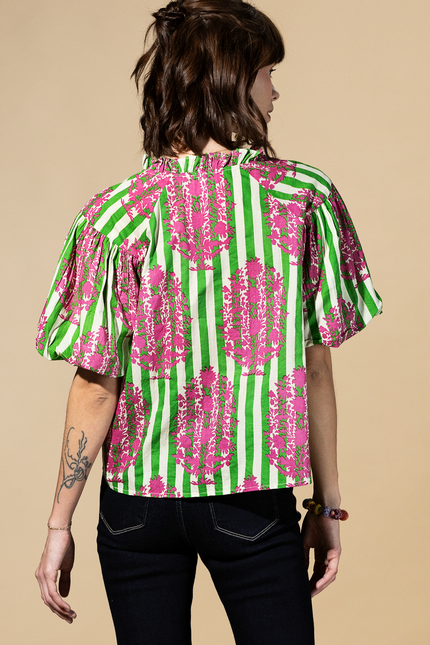 Palm Parade Striped Top