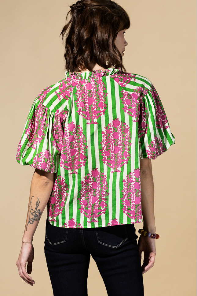 Palm Parade Striped Top