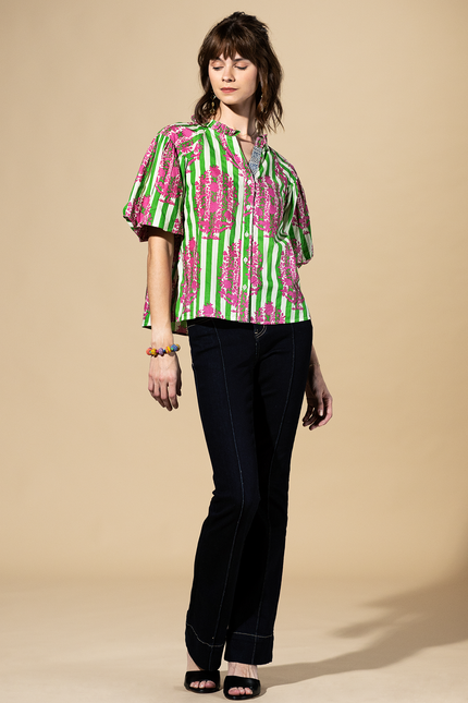 Palm Parade Striped Top