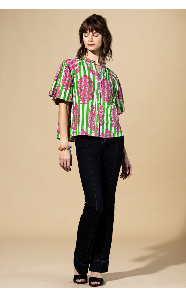 Palm Parade Striped Top