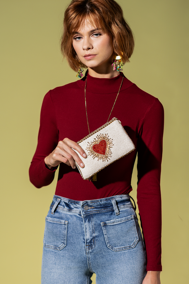 Heart Burst Crossbody Phone Bag