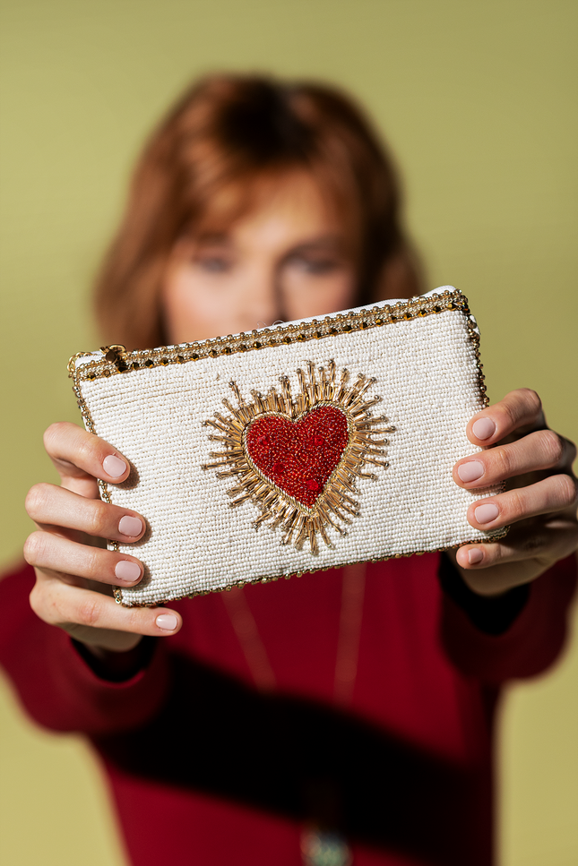 Heart Burst Crossbody Phone Bag