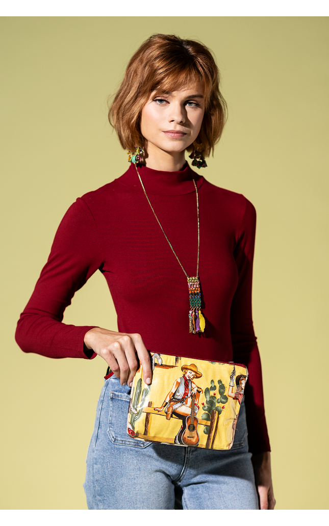 Western Pinup Cowgirl Accessory Pouch