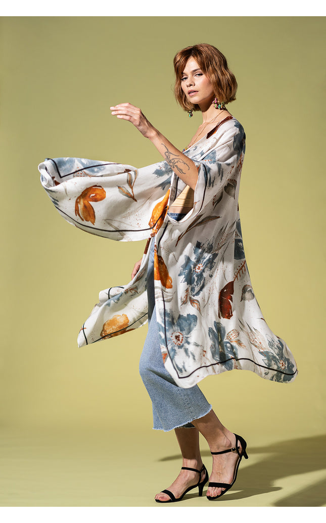 Speckled Blossom Drift Kimono