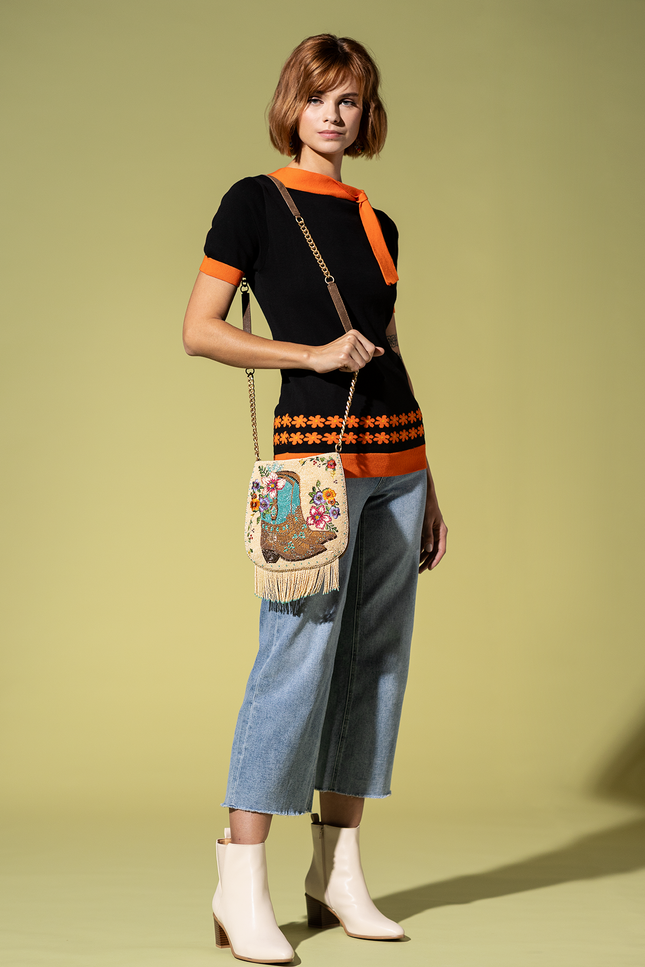 Line Dance Crossbody Handbag