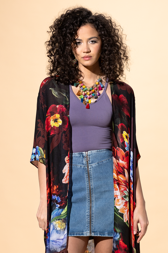 Shadow Blossom Kimono
