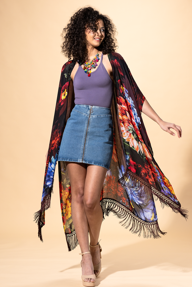 Shadow Blossom Kimono